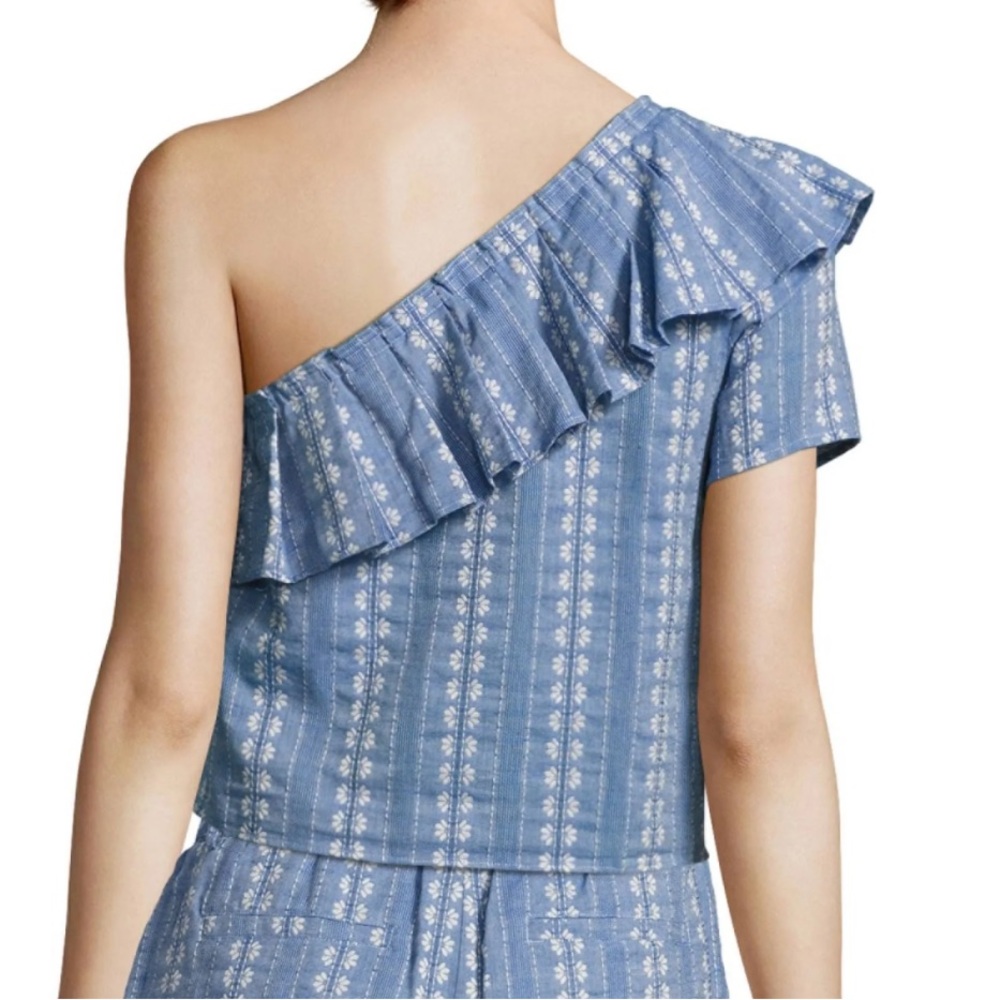 Splendid One Shoulder Ruffle Top - Medium - Picture 2 of 7
